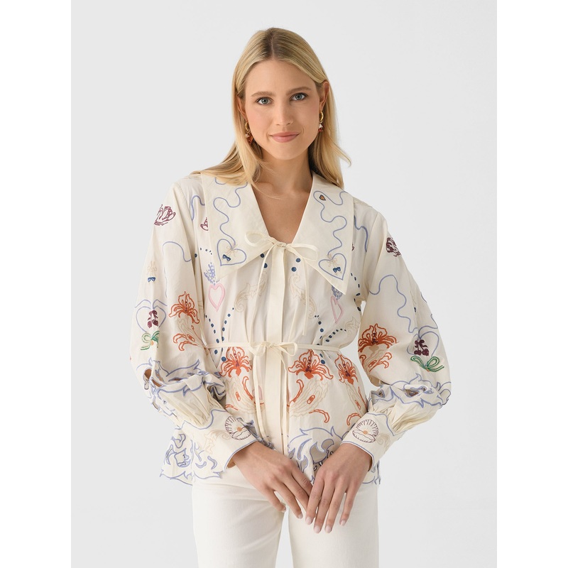 Antipodean Women’s Matchmakers Wide Collar Blouse