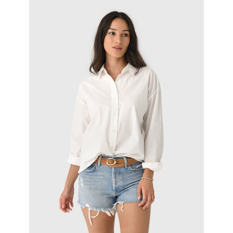 Z Supply Women’s Elevated Poplin Button Up Shirt