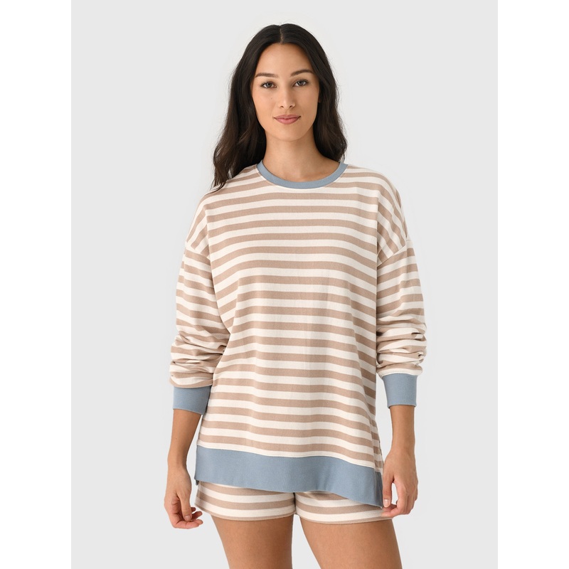 Z Supply Women’s Layer Up Stripe Sweatshirt