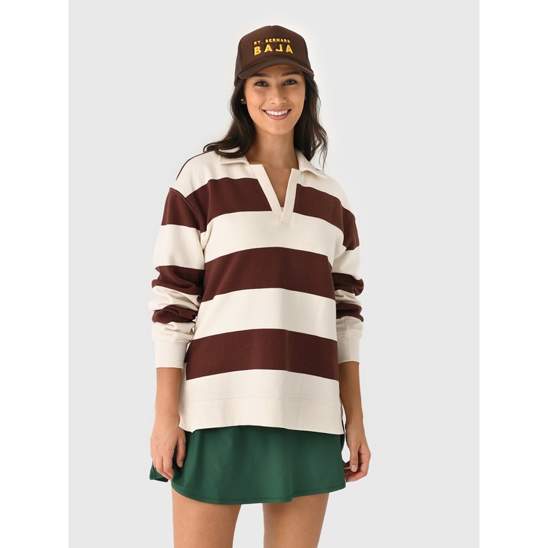 Z Supply Women’s Rugby Henley|XS|S|M|L|SANDALWOOD|LAVENDER ICE
