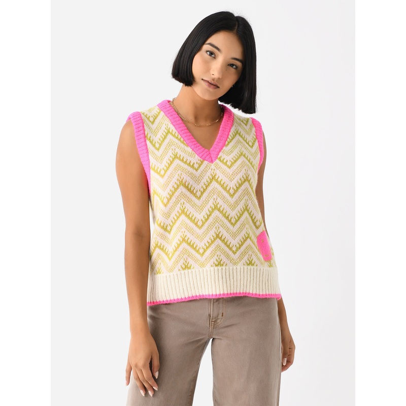 Dr Bloom Women’s Zigzag Vest|S/M|M/L|PICANTE VERDE