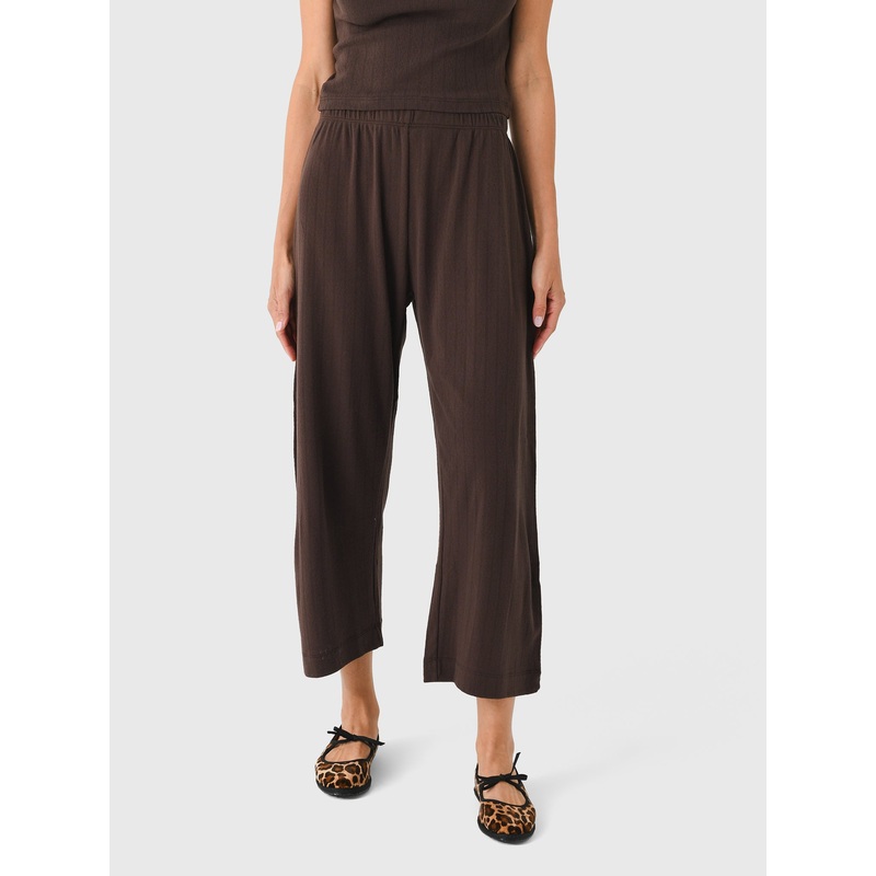 Leset Women’s Pointelle Crop Wide Leg Pant