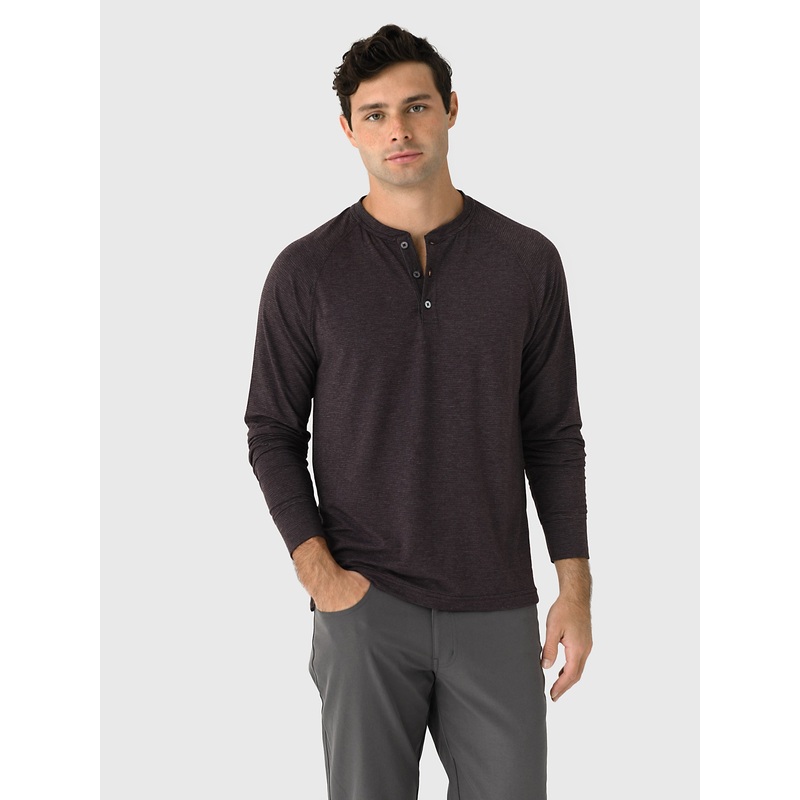 Orchard + Broome Men’s Suffolk Micro Stripe Stretch Henley