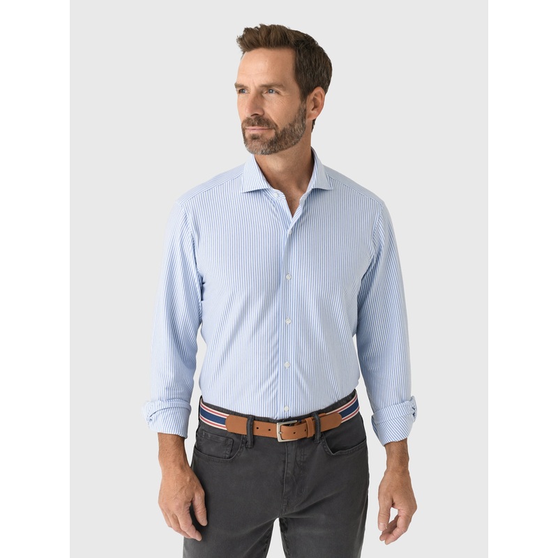 Peter Millar Crown Crafted Men’s Excursionist Flex Stripe Sport Shirt