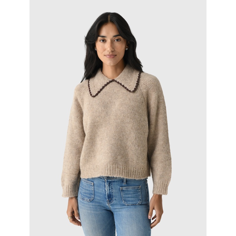 The Great Women’s The Crochet Collar Pullover