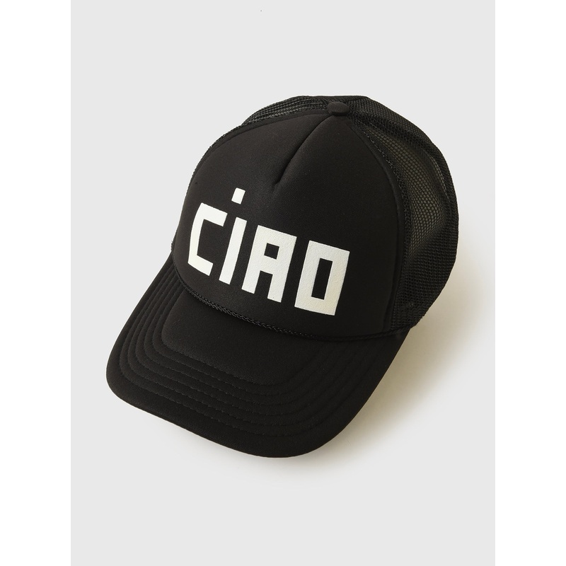 Clare V. Women’s Trucker Hat|O/S|BLACK W WHITE BLOCK CIAO|BLACK W/ CREAM  BLOCK CIAO|GREEN W/ POPPY BLOCK CIAO