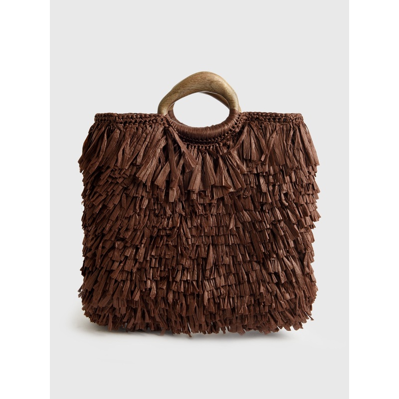 ALC Isa Raffia Bag|O/S|CHOCOLATE