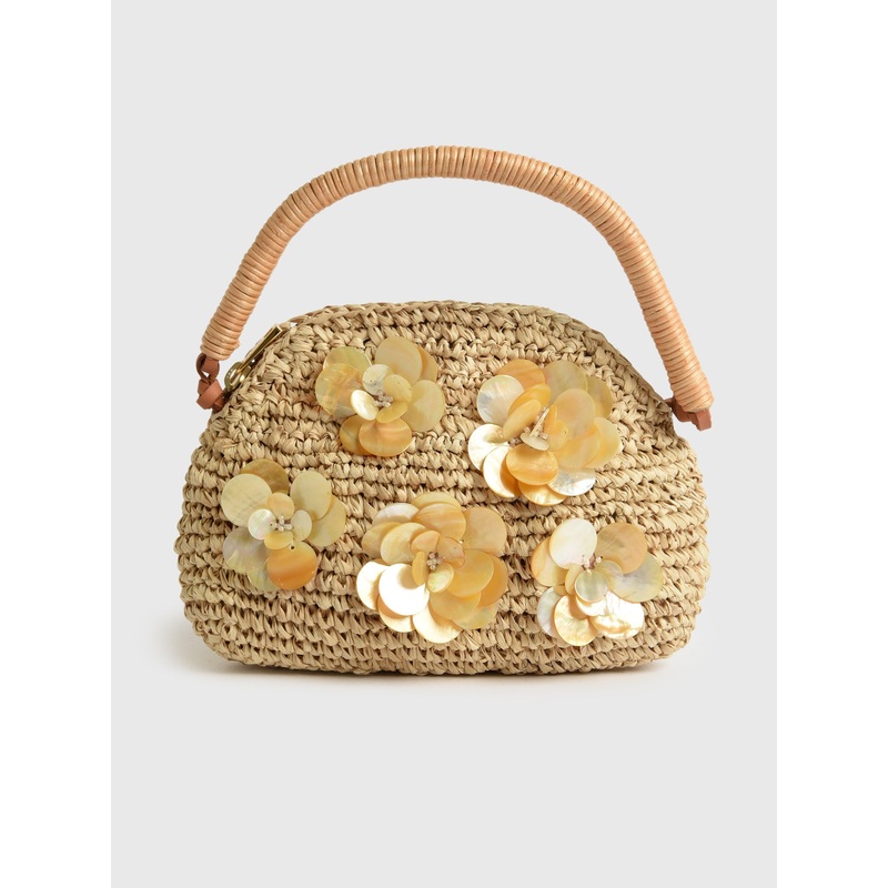 Aranaz Mona Shell Handbag|O/S|NATURAL