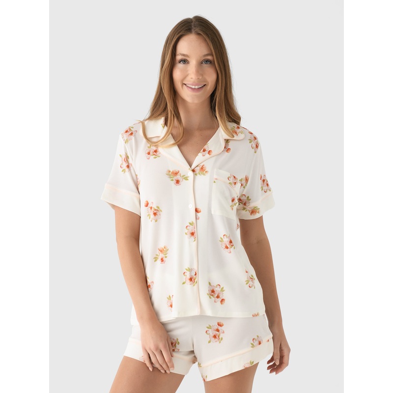 Eberjey Women’s Gisele Printed Relaxed Shortie Pajama Set