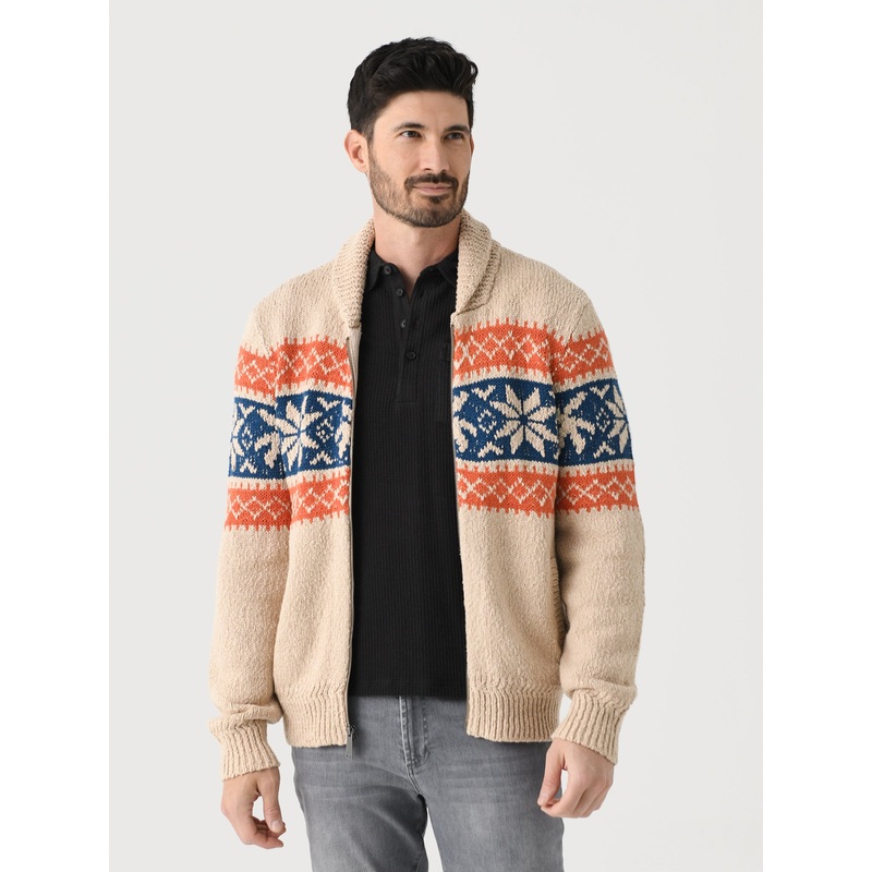 Faherty Brand Men’s Surf To Snow Zip Cardigan