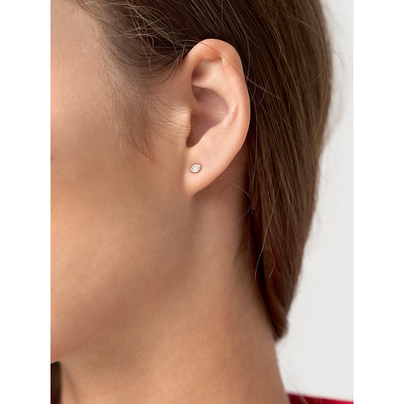Francie B. Almond Diamond Stud Earrings