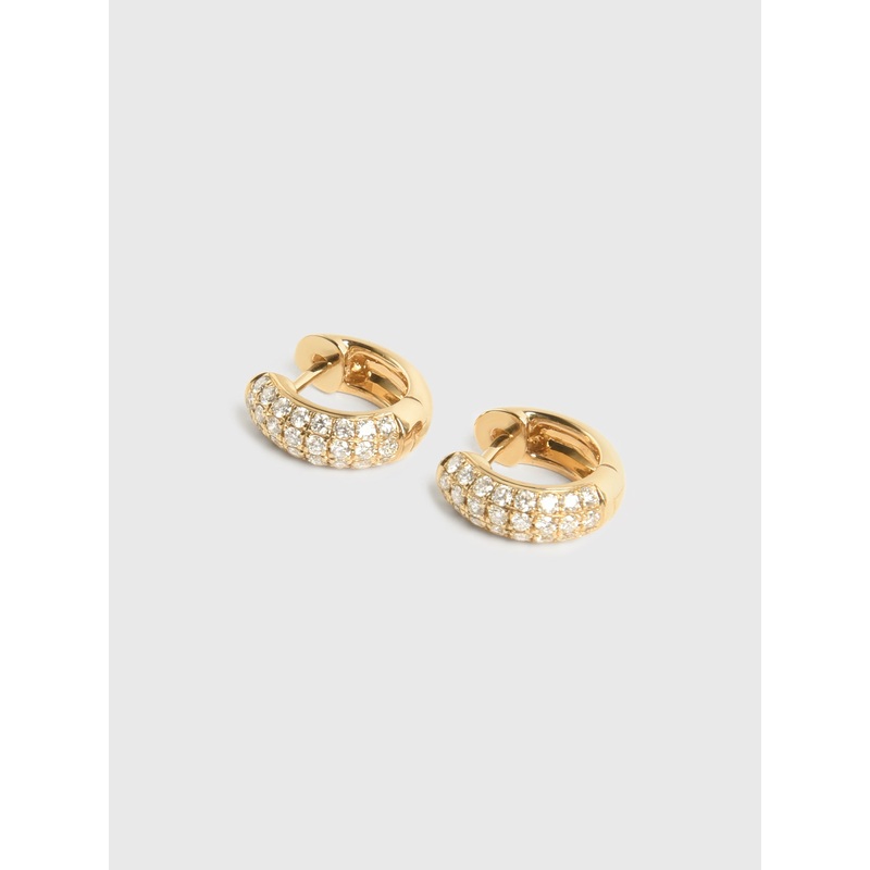 Francie B. Chunky Diamond Hoop Earrings