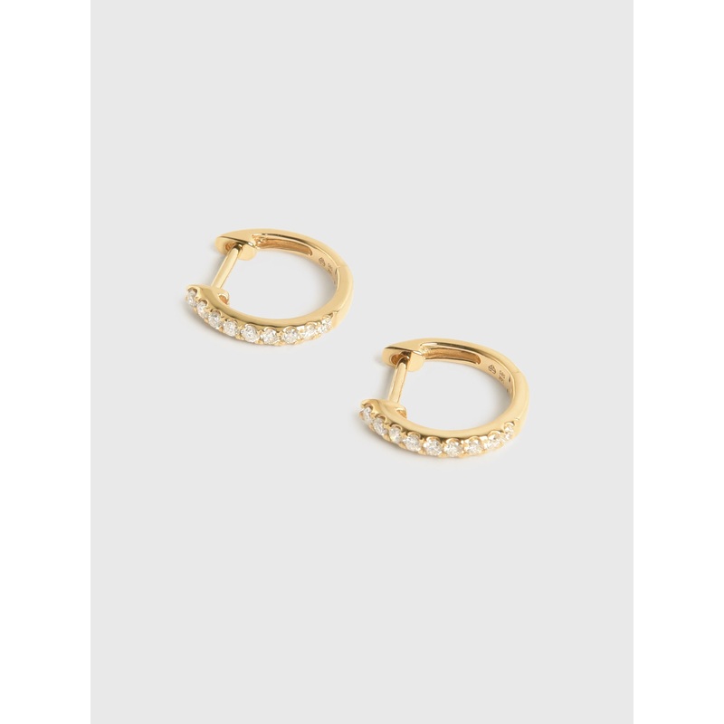 Francie B. Classic Diamond Hoop Earrings
