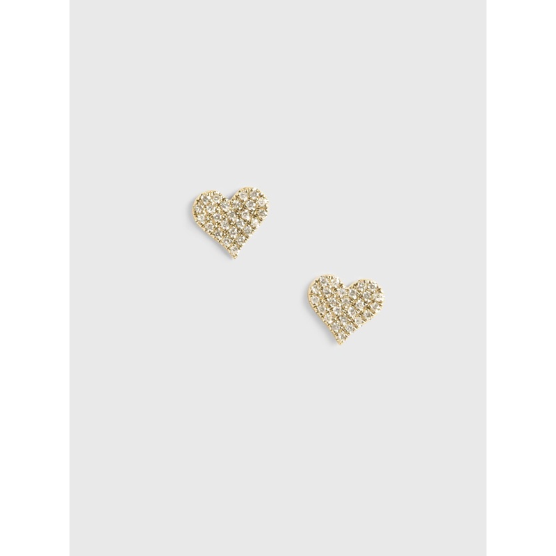 Francie B. Diamond Hearts Stud Earrings