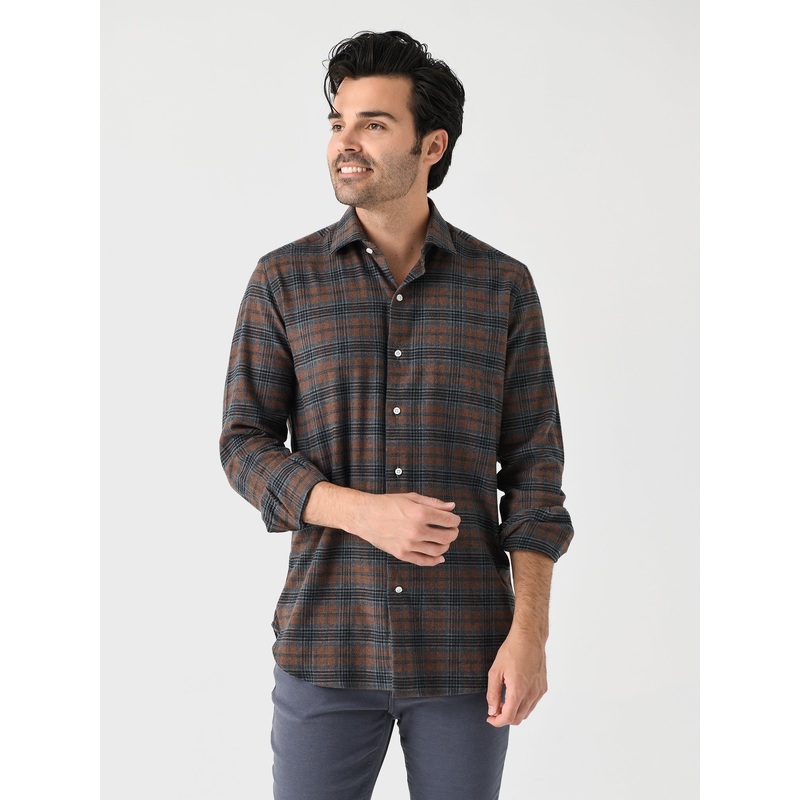 Maria Santangelo Men’s Plaid Woven Shirt