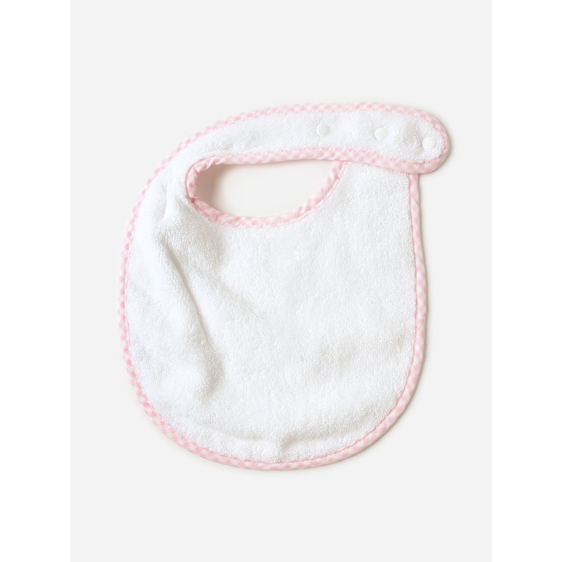Weezie Baby Bibs|O/S|LIGHT BLUE GINGHAM ON WHITE|LIGHT PINK GINGHAM ON WHITE