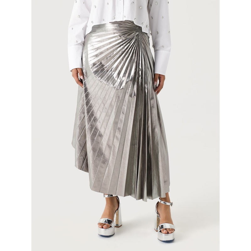 ALC Women’s Tracy Metallic Vegan Leather Skirt