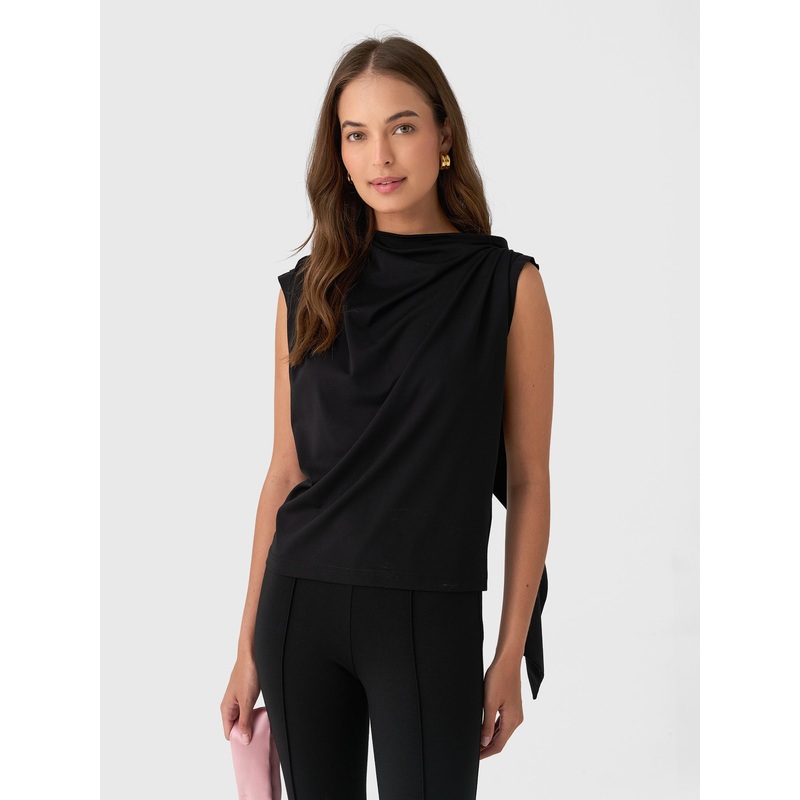 The Garment Women’s Scarf Tee|US0/UK4|US2/UK6|US4/UK8|US6/UK10|BLACK