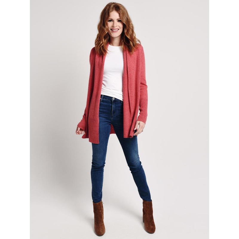 White + Warren High Rib Cardigan