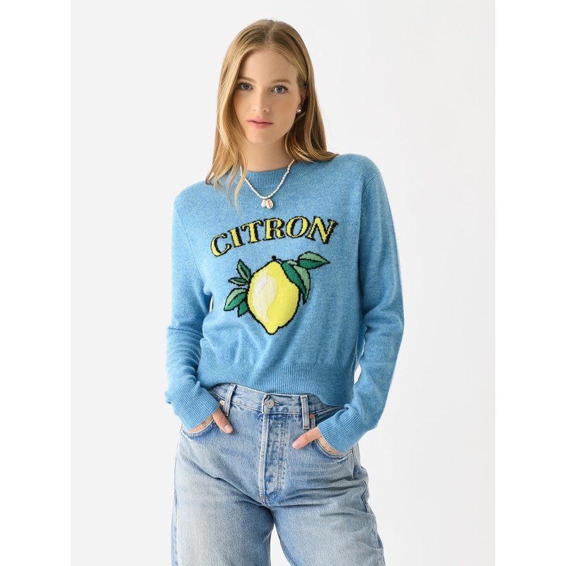 White + Warren Women’s Cashmere Citron Crewneck Sweater
