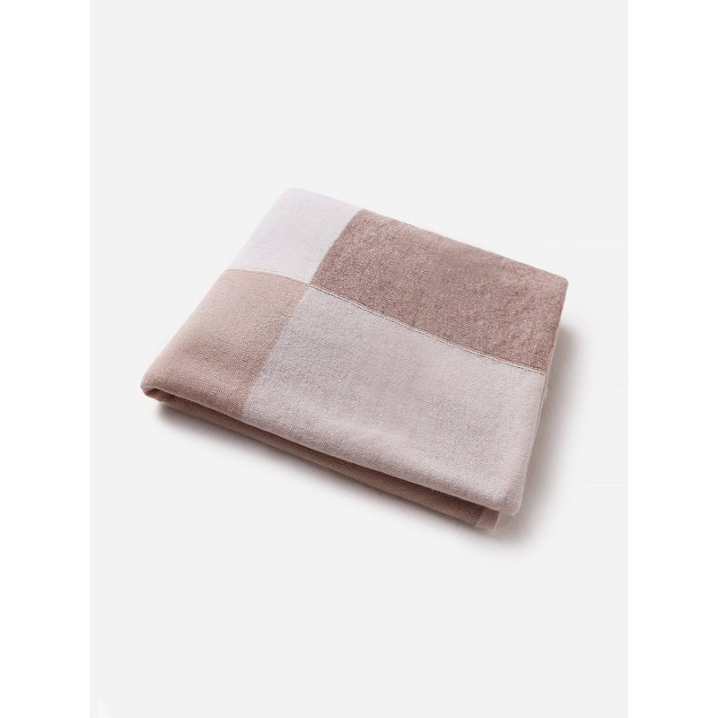 White + Warren Women’s Cashmere Color Block Blanket