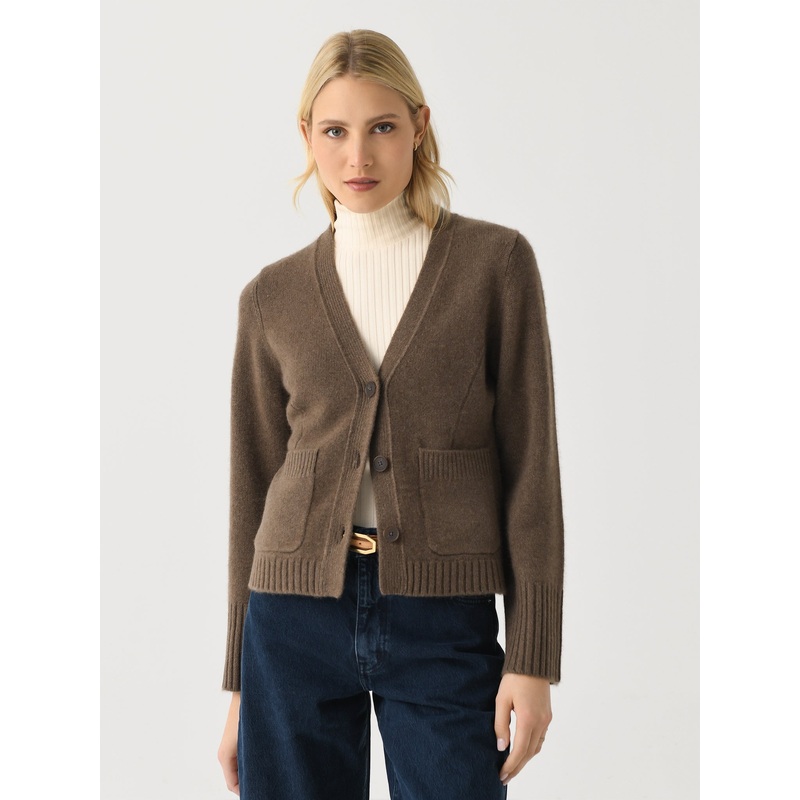 White + Warren Women’s Cashmere Luxe Waisted Cardigan