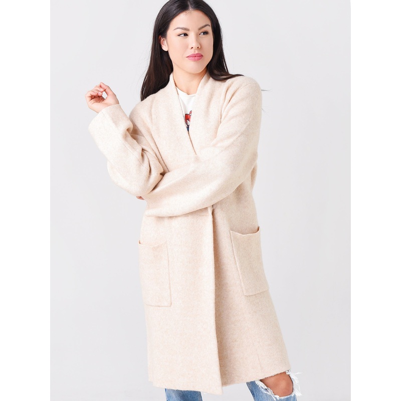 White + Warren Women’s Plush Melange Luxe Coat