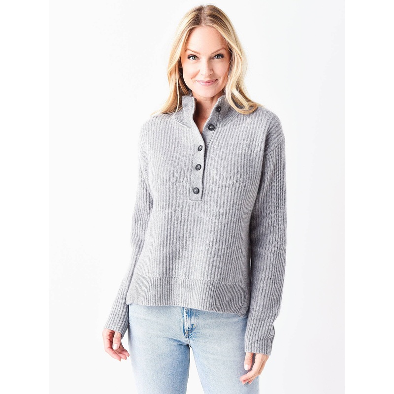 White + Warren Women’s Stand Neck Cashmere Sweater