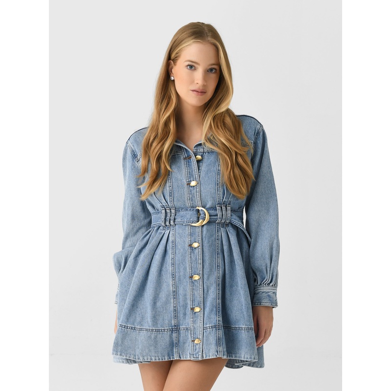 AJE Women’s Holland Denim Mini Dress