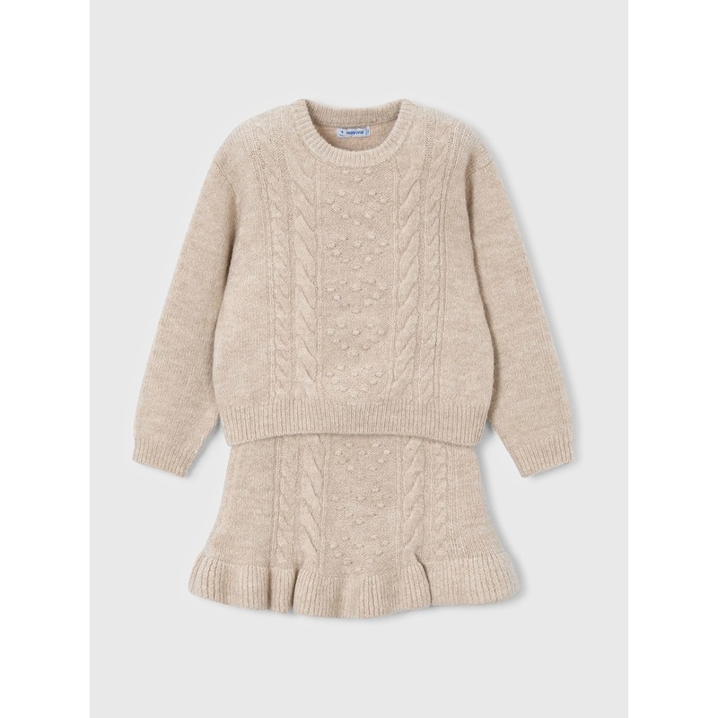 Mayoral Girls’ Sweater + Skirt Knit Set