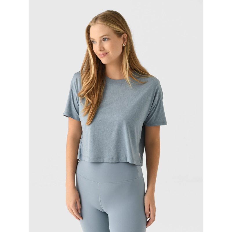 Vuori Women’s Energy Tee|XS|S|M|L|XL|BLACK HEATHER|HEATHER GREY|LILAC BREEZE HEATHER|SEA GLASS HEATHER|WHITE|SMOKE BLUE HEATHER