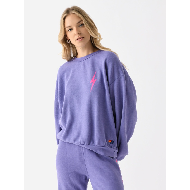 Aviator Nation Women’s Bolt 2 Relaxed Crew Sweatshirt