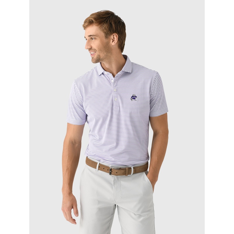 Johnnie-O Men’s Collegiate Stetson Stripe Performance Mesh Polo