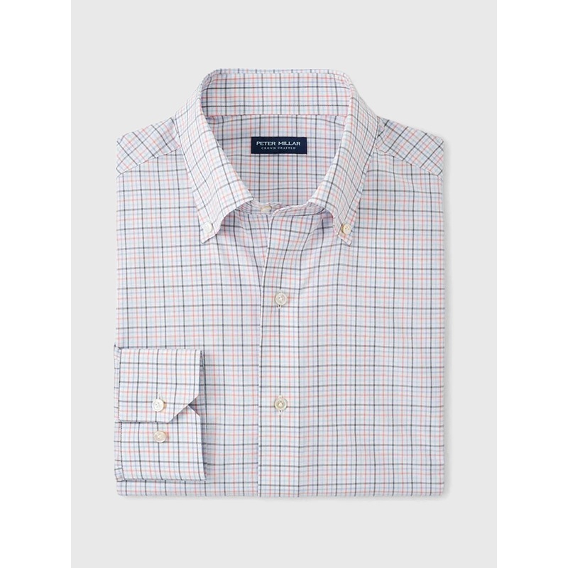 Peter Millar Crown Crafted Men’s Getz Performance Poplin Sport Shirt