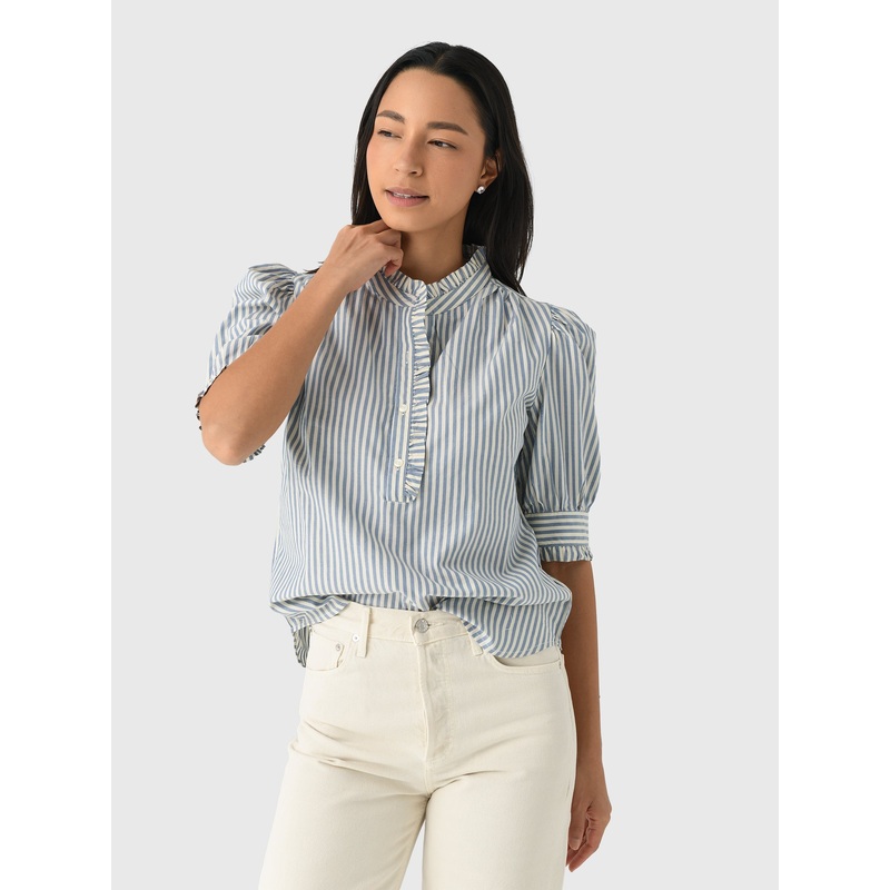 Trovata Women’s Noah Blouse|XS|S|M|L|OCEANVIEW STRIPE