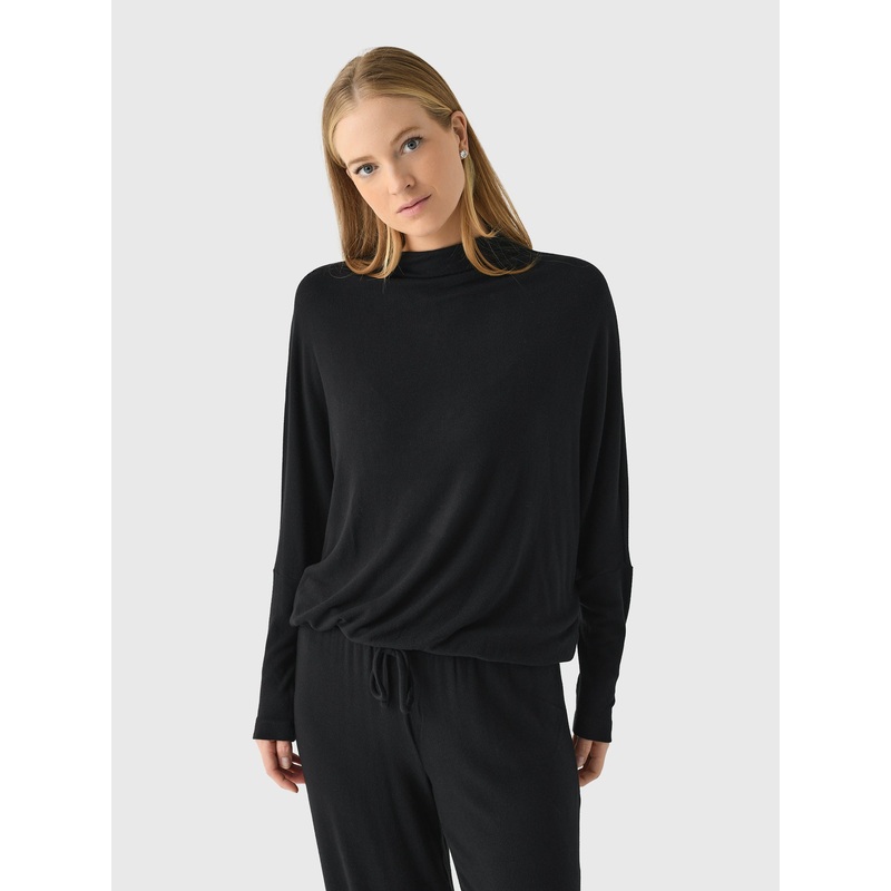 Eberjey Women’s Cozy Time Mock Neck Pullover