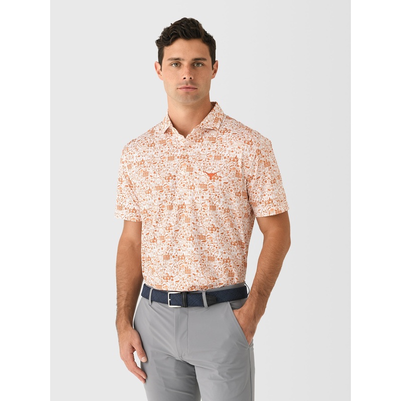 Johnnie-O Collegiate Men’s Tailgater 2.0 Printed Jersey Performance Polo