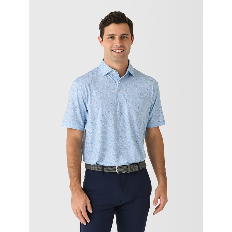 Peter Millar Crown Sport Men’s Day Of The Dead Performance Jersey Polo