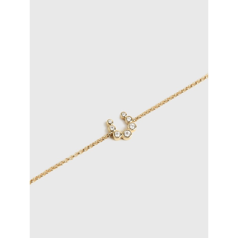 S. Bell Bezel Diamond Horseshoe Bracelet
