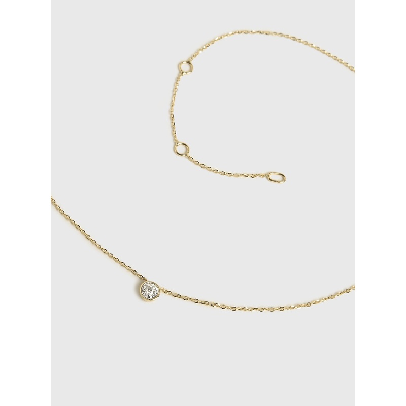 S. Bell Bezel Diamond Illusion Necklace
