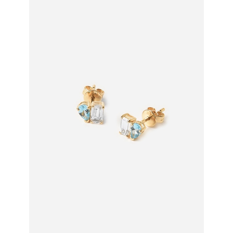 S. Bell Women’s December Love Topaz Stud Earrings