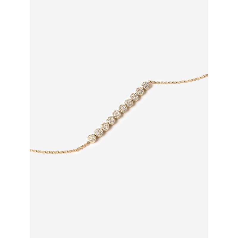 S. Bell Women’s Pav Diamond Disc Chain Bracelet
