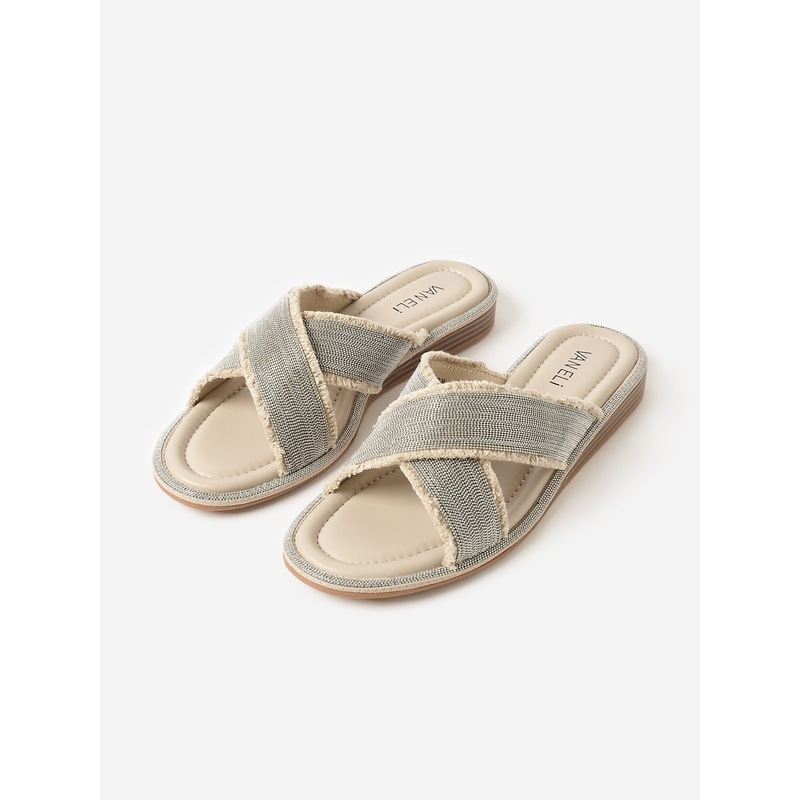 Vaneli Women’s Bogie Sandal|10|NATURAL CANVAS/CHAIN