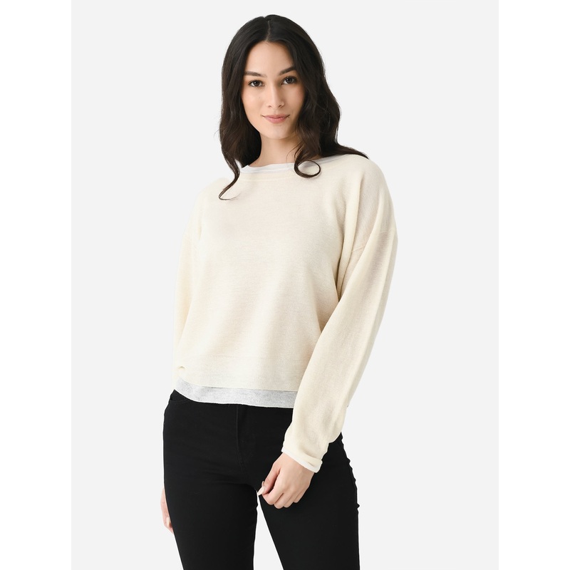 Vince Women’s Double-Layer Wool-Blend Sweater