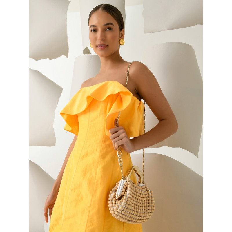 AJE Valerie Beaded Frame Clutch