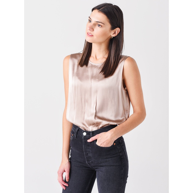 ATM Women’s Silk Charmeuse Sleeveless Top