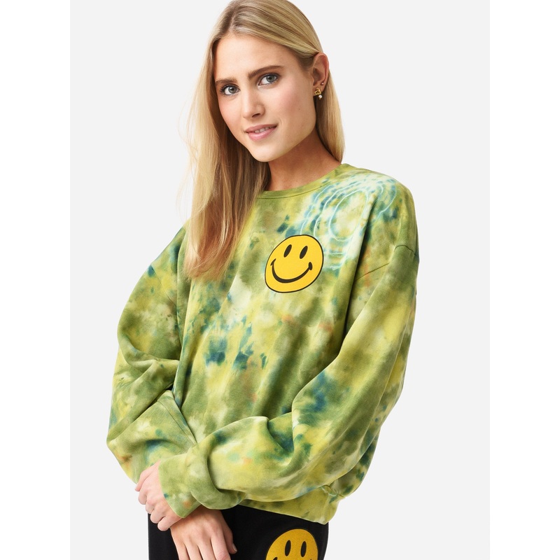 Aviator Nation Women’s Hand Dyed Smiley 2 Crew Sweatshirt