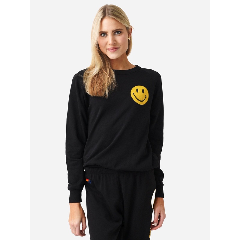 Aviator Nation Women’s Smiley 2 Crew Sweatshirt