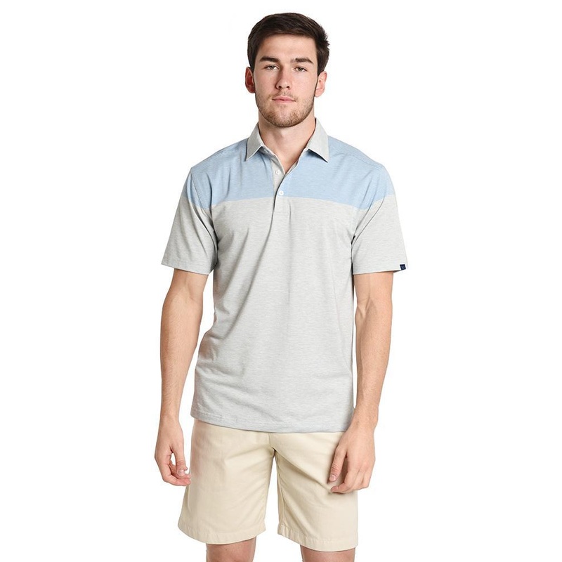 Oxford Kendale Dri Release Heather Stripe Jersey Polo