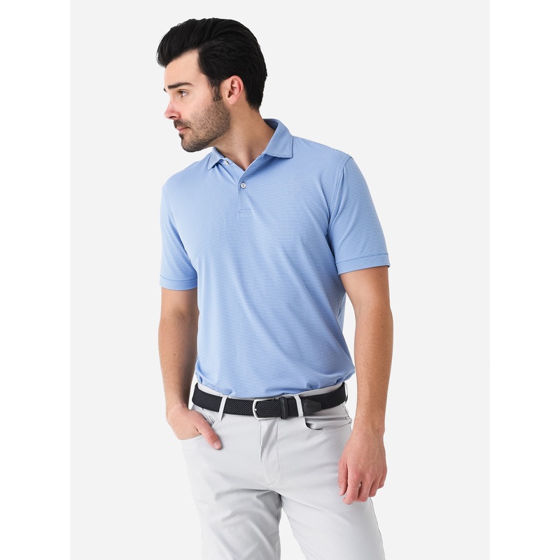 Peter Millar Crown Crafted Men’s Indigo Performance Jersey Polo